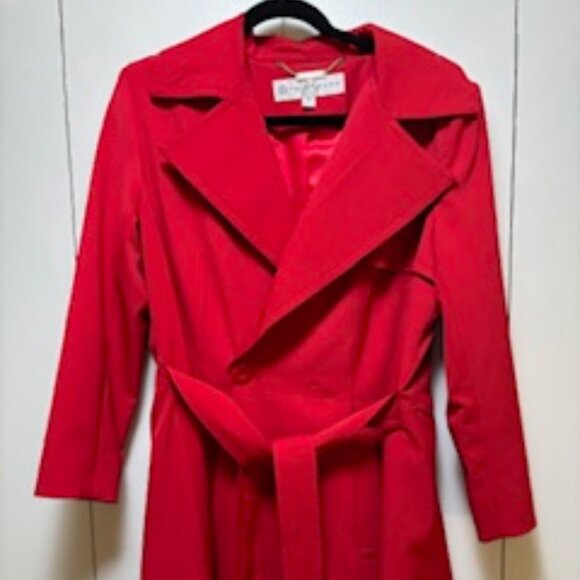 Trina Turk Red Raincoat Size 14 - Picture 1 of 5
